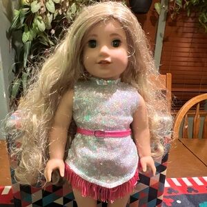 American Girl Doll With Pony Girl Glam Cowgirl Outfit Boots 18 Inch Dolls